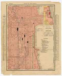 Carte de la partie centrale de Chicago, Illinois par Rand McNally & Company