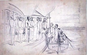 Réception du Général Sherman par le Général Foster sur la rivière Ogeechee - American School