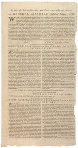 Résolutions imprimant la proposition de NYS pour des amendements à la Constitution, octobre 1788