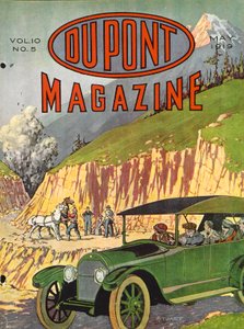 Construction de routes, couverture du DuPont Magazine, mai 1919 - American School