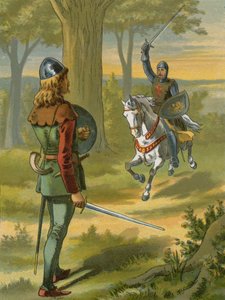 Robin des Bois arrête le chevalier en armure noire - American School