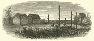 Ruines de la grange et des dépendances de Garrett près de Port Royal, où Booth a été abattu, avril 1865 - American School