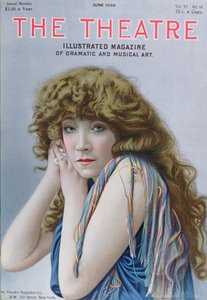 Sarah Bernhardt dans le rôle de la Sorcière, une pièce de Sardou, illustration de couverture du magazine Théâtre, juin 1906