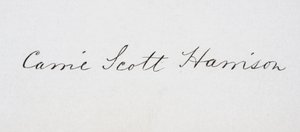 Signature de Caroline Lavinia Scott Harrison