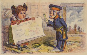 Soldat lisant une carte - American School