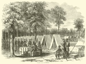 Soldats votant pour le président, septembre 1864