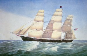 Sovereign of the Seas, lithographie par Nathaniel Currier (1813-88) - American School