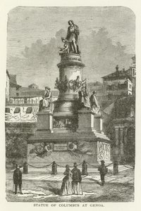 Statue de Christophe Colomb à Gênes - American School