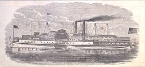 Billet pour la Ligne du Soir Populaire, Albany à New York, verso - American School