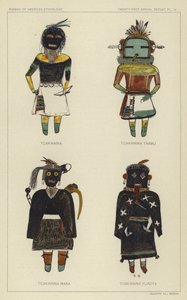 Tcakwaina, Tcakwaina Taamu, Tcakwaina Mana, Tcakwaina Yuadta (lithographie couleur) - American School