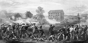La bataille de Lexington le 19 avril 1775