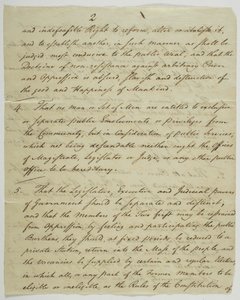 La Déclaration des droits, copie signée à Federal Hall, 1789