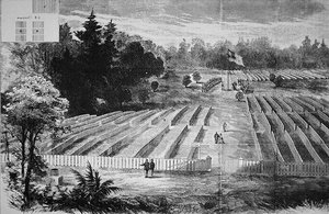 Le cimetière du camp de prisonniers de guerre à Andersonville - American School