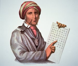 Le Savant Cherokee, Sequoyah (1776-1843) - American School
