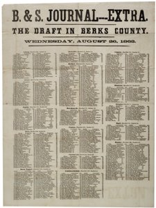 La conscription dans le comté de Berks, 26 août 1863 - American School
