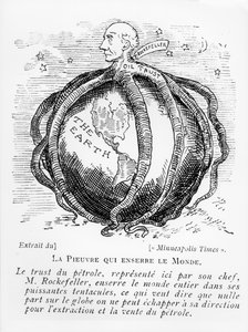 La pieuvre qui étrangle le monde, caricature du Minneapolis Times, reproduite dans Lectures Pour Tous, 1902-1903 - American School