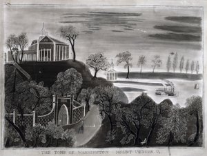 La tombe de Washington, Mount Vernon, Va., après 1807