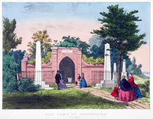 Le Tombeau de Washington, Mount Vernon, Va., pub. vers 1857 lithographie en couleur