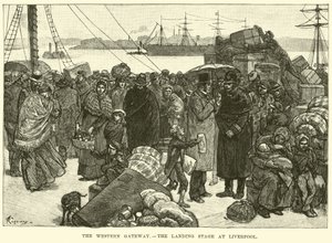 La porte ouest, la jetée à Liverpool