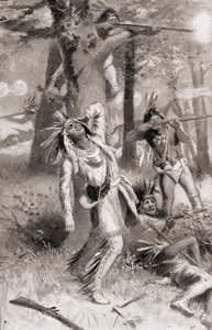La mort de Tecumseh pendant la bataille de la Tamise, le 5 octobre