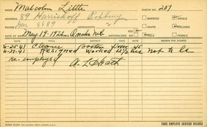 Le dossier de service de Malcolm X