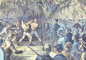 Le dernier combat de boxe à mains nues en 1889, John L. Sullivan contre Jake Kilrain à Richburg, Mississippi