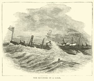 Les monitors dans une tempête, décembre 1864
