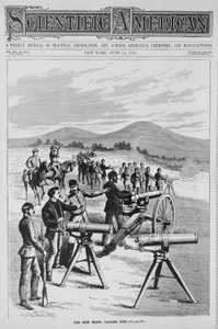 Le nouveau modèle de mitrailleuse Gatling, de Scientific American, 14 juin 1879