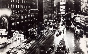 Times Square la nuit, New York, vers 1930