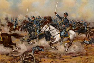 Armée américaine, charge de cavalerie des 5e réguliers, Gains Mill