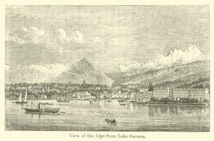 Vue des Alpes depuis le lac Léman - American School