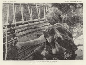 Tissage de diagonales en forme de losange