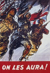 Nous les aurons ! Affiche de propagande américaine de 1944 diffusée après le débarquement de 1944