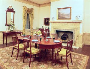Salle à manger de White Hall, près de Charleston, Caroline du Sud, 1818