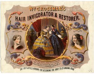 Revigorant et Restaurateur de Cheveux Wm. Crossmans, 1862