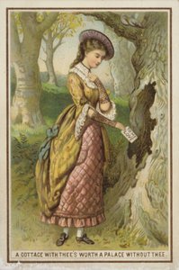 Femme livrant une lettre d