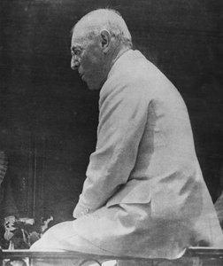 Woodrow Wilson (1856-1924) 28e président des États-Unis, extrait de Le Miroir, 1918
