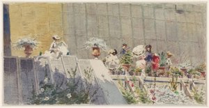 Visiteurs chez un horticulteur - Amero Cagnoni