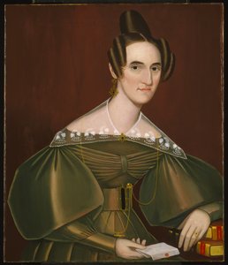 Jeannette Woolley, plus tard Mme John Vincent Storm, vers 1838 - Ammi Phillips