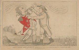 Brother Jonathan administrant un cordial salutaire à John Bull - Amos Doolittle