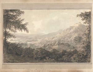Loughrig avec une partie de Windemere depuis la terrasse de Hill Top Cottage - Amos Green