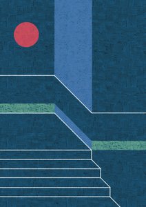 Cercle rouge, marches bleues - Amy Louise Baker