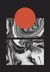 Flux de marbre « Soleil rouge » - Amy Louise Baker