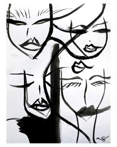 Visages de femmes abstraits - Amy Straley