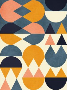 Rainbow Plus Shapes  Bleu moutarde 6