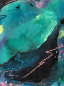 Bleu sarcelle profond - Organic Flow