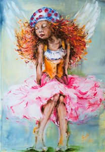 Une petite fée rose pleine de fantaisie