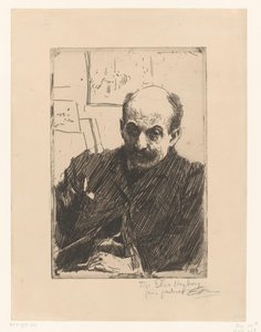 Portrait de Max Liebermann - Anders Leonard Zorn (signed by artist)