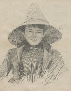 Ada Lymon Femme avec un grand chapeau, 1887 - Anders Leonard Zorn