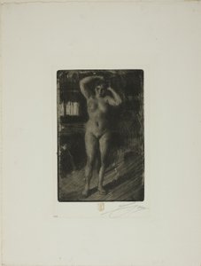 Anna se coiffant - Anders Leonard Zorn